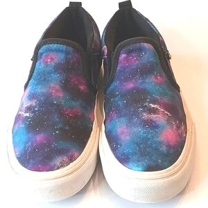 VANS Off The Wall Galaxy Sky Classic Multi-Colored Slip-On Sneakers Size Missy 4